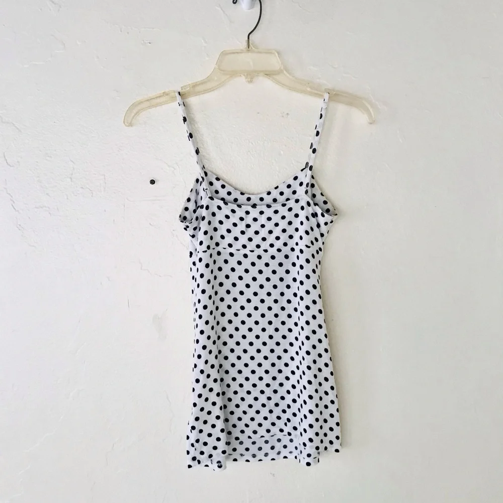 Free People White Polka Dot Camisole Tank Top